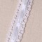 2 Yards White Polyester Eyelet Lace Trim with Satin Ribbon Lattice and Picot Edges